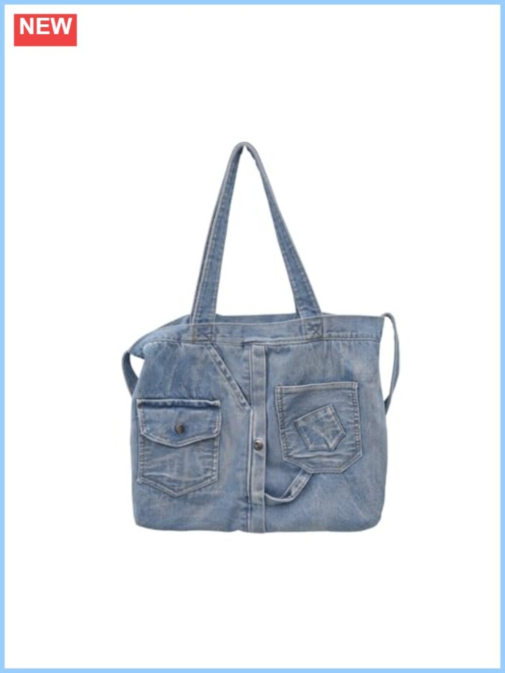 Denim Tote Bag for Women Large Canvas Crossbody Jean Shoulder Purse Y2K Hobo